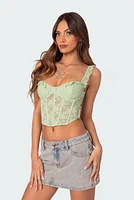 Amaya Sheer Lace Corset