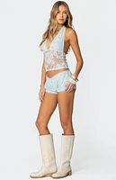 Edikted Sloaney Lace Micro Shorts