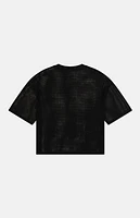 WeSC America Inc Black Mesh Cropped T-Shirt