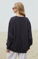 John Galt Dark Blue Erica Crew Neck Sweatshirt