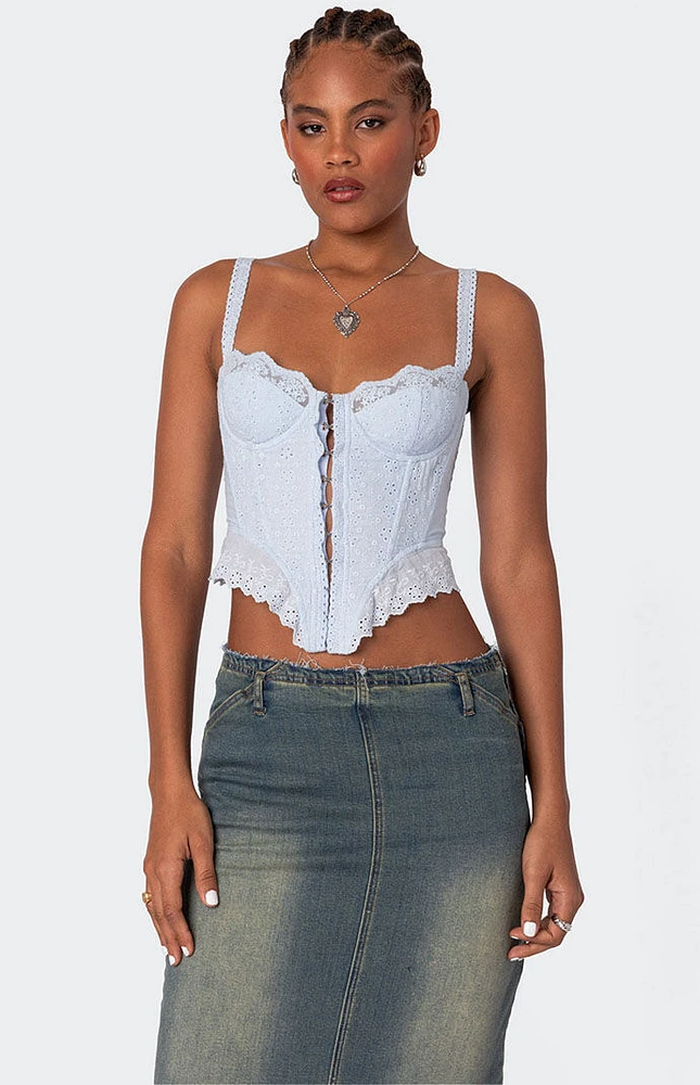 Edikted Asteria Eyelet Corset