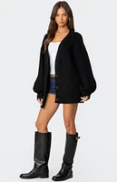 Edikted Mathilde Oversized V Neck Cardigan