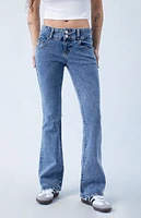 PacSun Stretch Dark Indigo Low Rise Bootcut Jeans