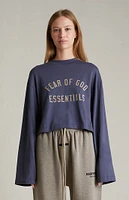 Fear of God Essentials Women's Marine Tri-Blend Cropped Long Sleeve T-Shirt