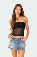 Celestia Sheer Mesh Tube Top