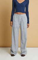 LA Hearts Striped Crinkle Boxer Pajama Pants