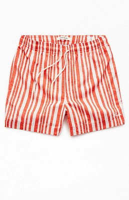 PacSun Rosey Striped 4.5" Swim Trunks