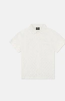 WeSC America Inc White Mesh Camp Shirt
