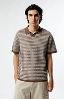 PacSun Brown Open Polo Shirt