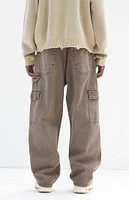 PacSun Washed Brown Baggy Carpenter Jeans