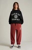 Fear of God Essentials Kids Crimson University Fleece Sweatpants