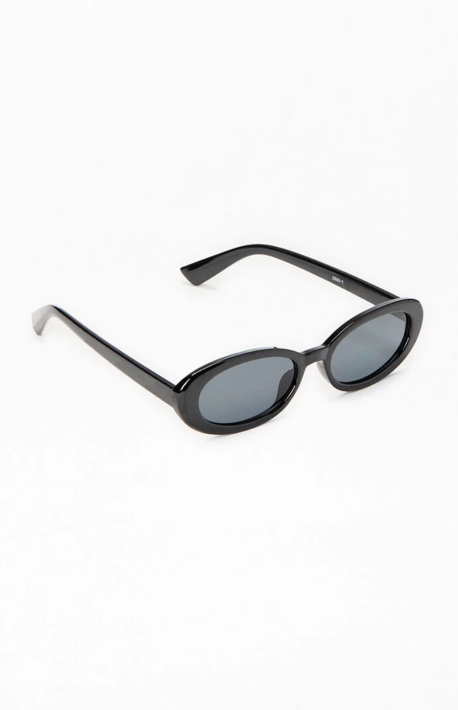 PacSun Black Oval Frame Sunglasses