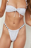 PacSun Polka Dot Layla Curtain High Cut Bikini Bottom