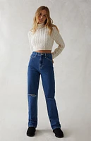 PacSun Dark Indigo Ripped '90s Boyfriend Jeans