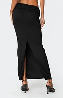 Edikted Johanna Fold Over Maxi Skirt