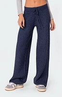 Edikted Portia Relaxed Cable Knit Pants