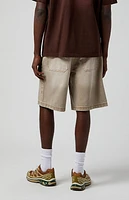 Pacsun Khaki Baggy Denim Shorts
