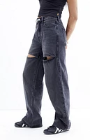 Pacsun Cali Black Bow Baggy Boyfriend Jeans