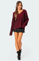 Edikted Contrast Texture Oversized Sweater