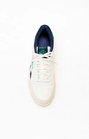 Reebok Kids White & Green Club C Revenge Shoes