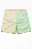 PacSun Mint Colorblock 6.5" Swim Trunks