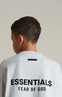 Fear of God Essentials Kids Light Heather Grey Long Sleeve T-Shirt