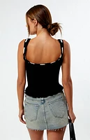 Another Girl Ruffle Knit Cami Top