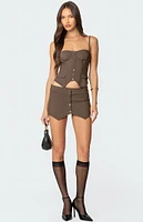 Edikted Ellis Buttoned Up Mini Skort