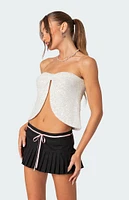 Siren Sequin Split Front Top