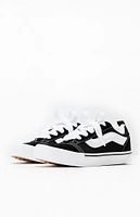 Vans Kids Black & White Knu Skool Shoes