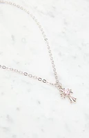LA Hearts Cross Heart Layered Necklace