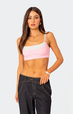 Edikted Gracie Layered Bra Top