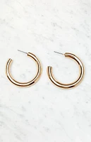 LA Hearts Tube Hoop Earrings