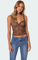 Edikted Lidia Sheer Mesh Bra Top