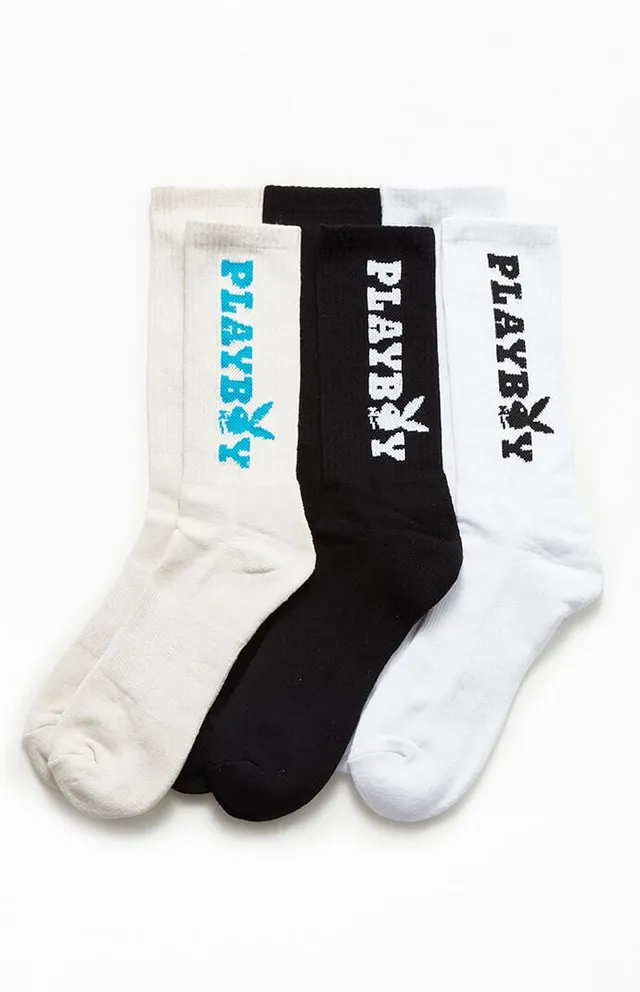  PacSun Playboy Men's Monogram Print Crew Socks - Brown :  Clothing, Shoes & Jewelry