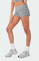 Edikted Wildflower Waffle Low Rise Micro Shorts