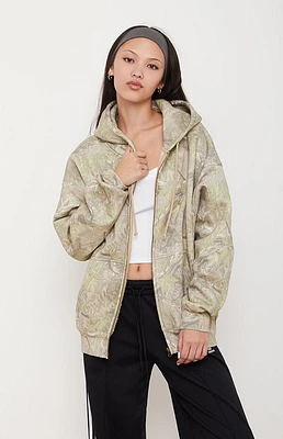 Pacsun Camo Tree Zip Up Hoodie
