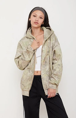 PacSun Camo Tree Zip Up Hoodie