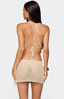 Edikted Alora Iridescent Crochet Top