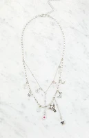 LA Hearts Western Layered Charm Necklace