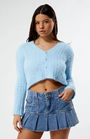 Daisy Street Fluffy Knit Cropped Cardigan