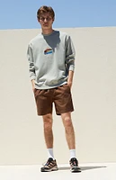 PacSun Brown Textured Cotton Shorts