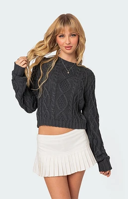 Edikted Poppy Cable Knit Sweater