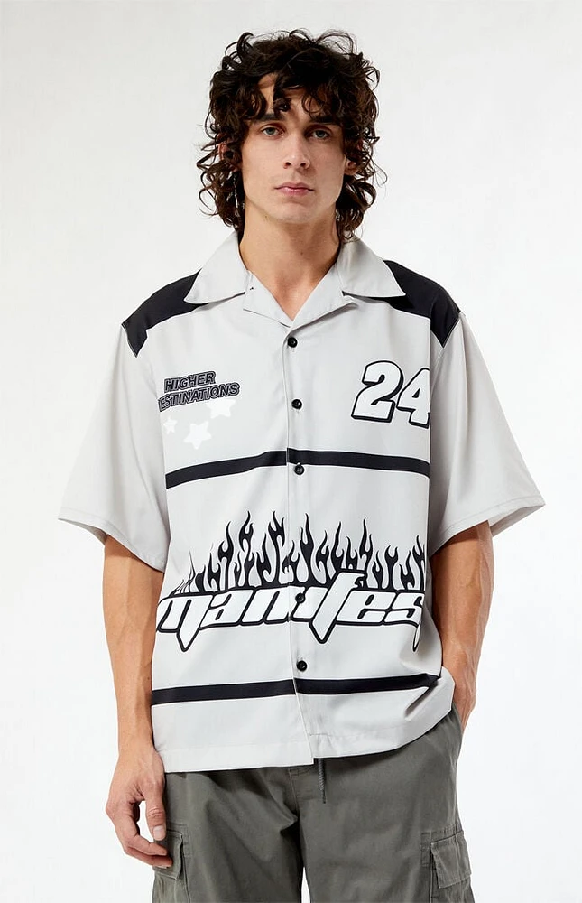 PacSun Manifest Racing Woven Camp Shirt