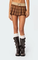 Alexi Pleated Plaid Mini Skort