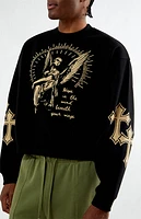 Pacsun Hope Cropped Crew Neck Sweatshirt