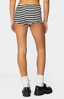 Edikted Hali Striped Knit Shorts