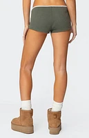 Edikted Georgina Low Rise Waffle Shorts