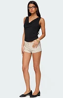 Edikted Twyla Polka Dot Stretch Shorts