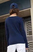 John Galt Navy Josephine Long Sleeve Top